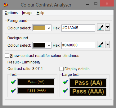 Colour contrast analyser cca